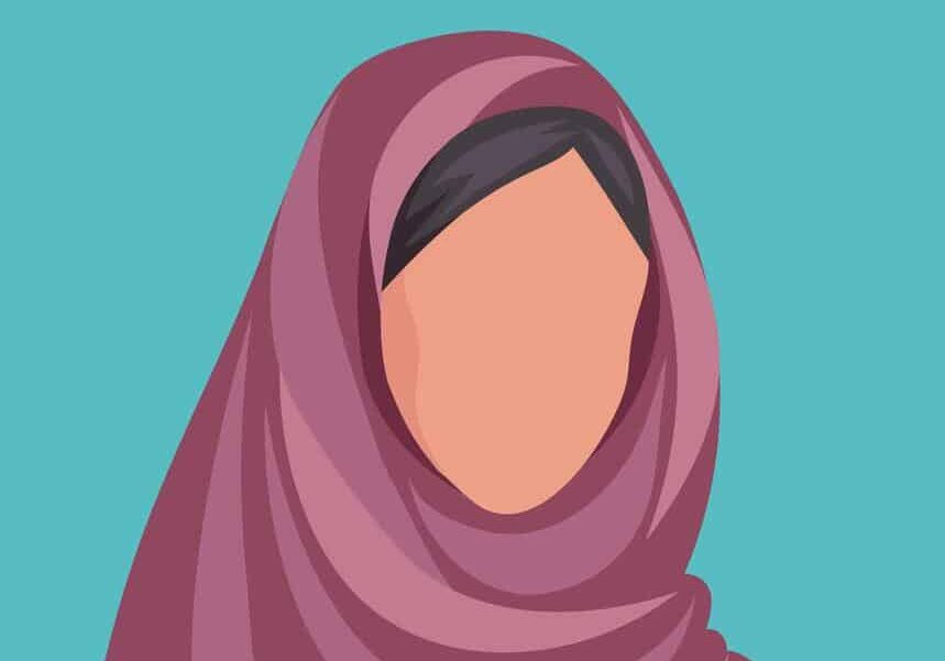 47403359 portret van een moslim vrouw meisje nee gezicht vrouw in kapen hoofddoek vlak avatar icoon voor sociaal netwerken gratis vector